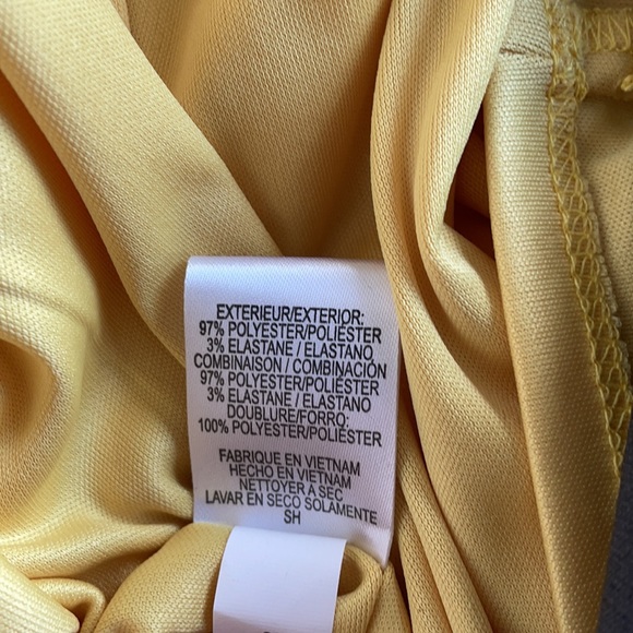 TAHARI grey and yellow dress, size 10 - Picture 7 of 8